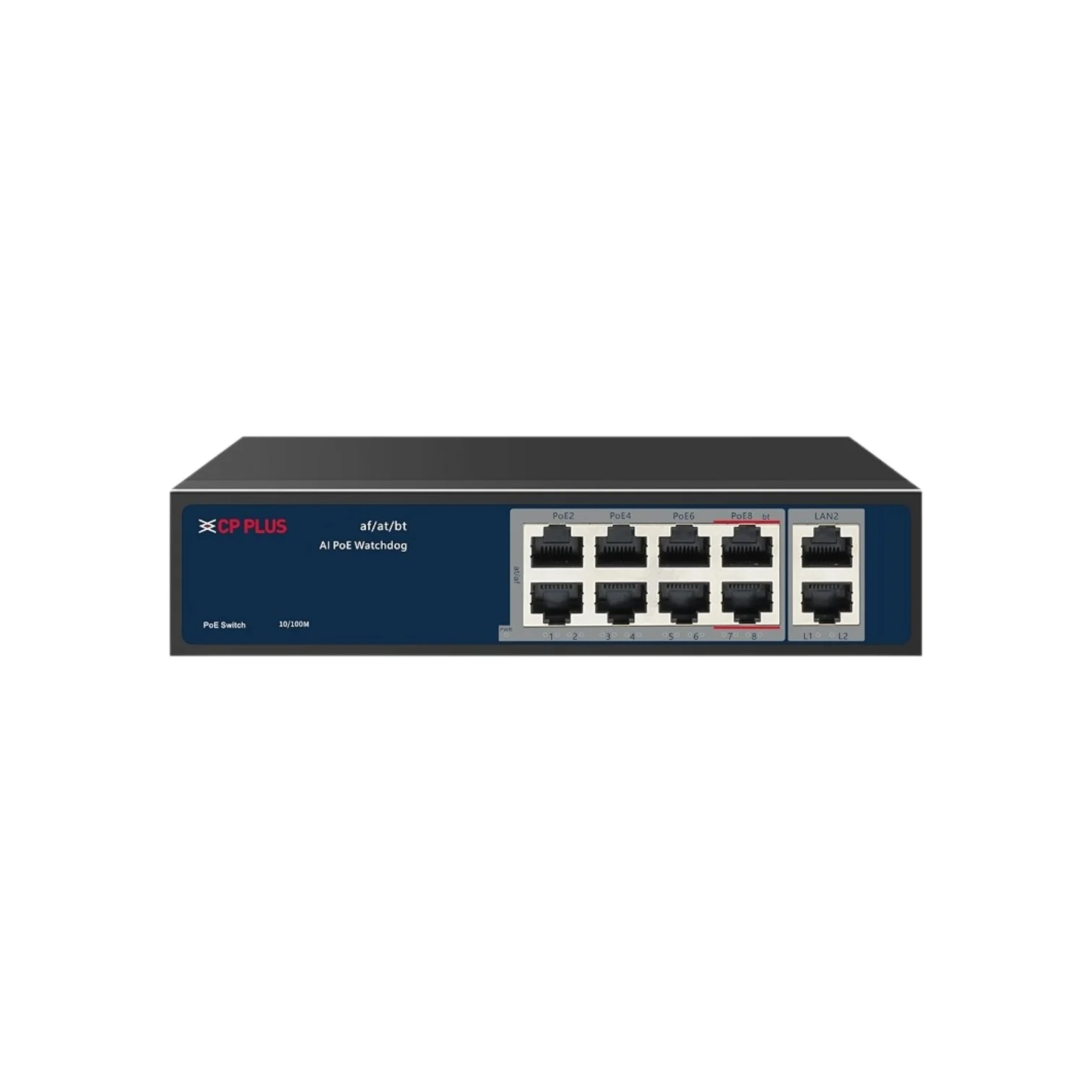 CP Plus 8 Port POE Switch (CP-ANW-HPU8H2-N12)