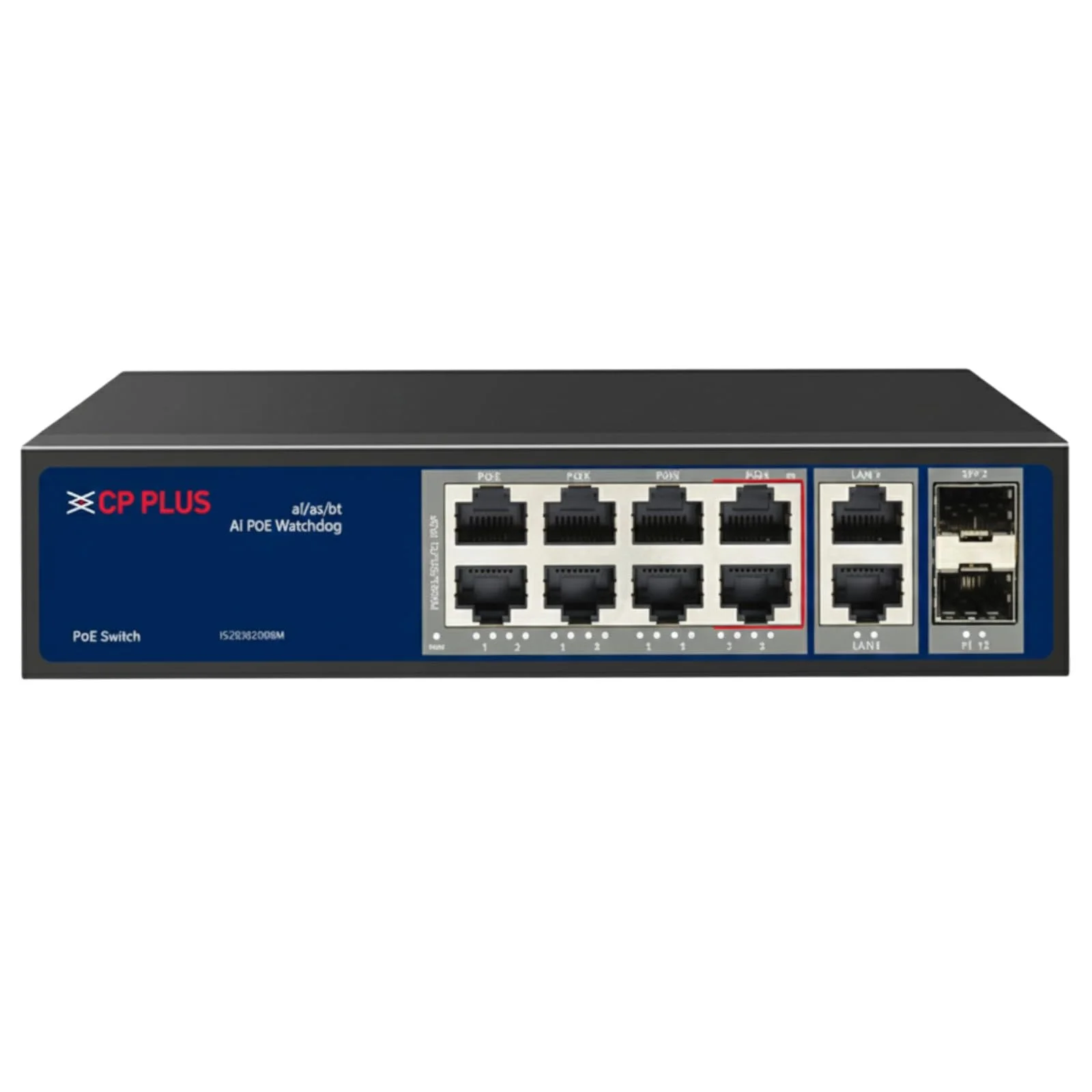 CP Plus 8Port Gigabit POE Switch CP-ANW-GPU8G2F2-96)