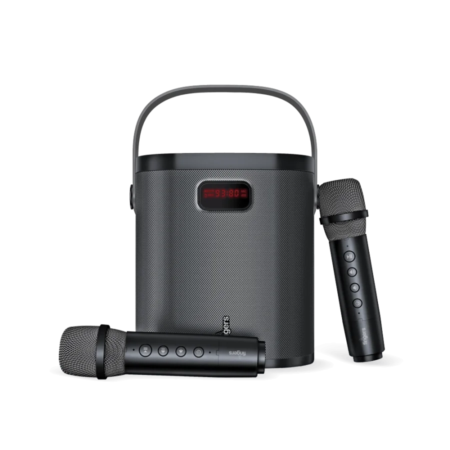 FINGERS 2Mic-GrooveBox-K30 Portable Speaker | 30W Bass & 2 Wireless Mics