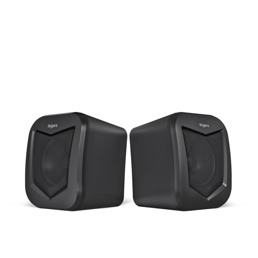 FINGERS DeskSound 2.0 USB Speaker | Compact PC Speakers with Size-Defying Bass