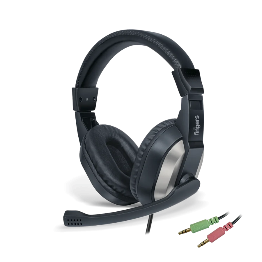 FINGERS F10 Wired Headset | Clear Audio & Dual Pin for PC