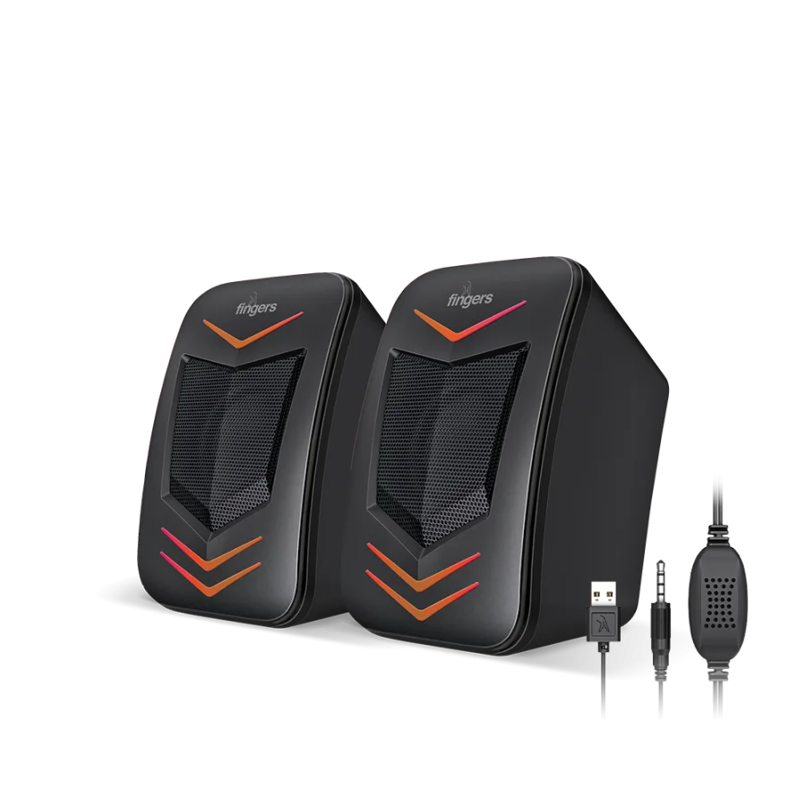 FINGERS RGB-FunBeats 2.0 Speaker | USB Powered Stereo with RGB Lights