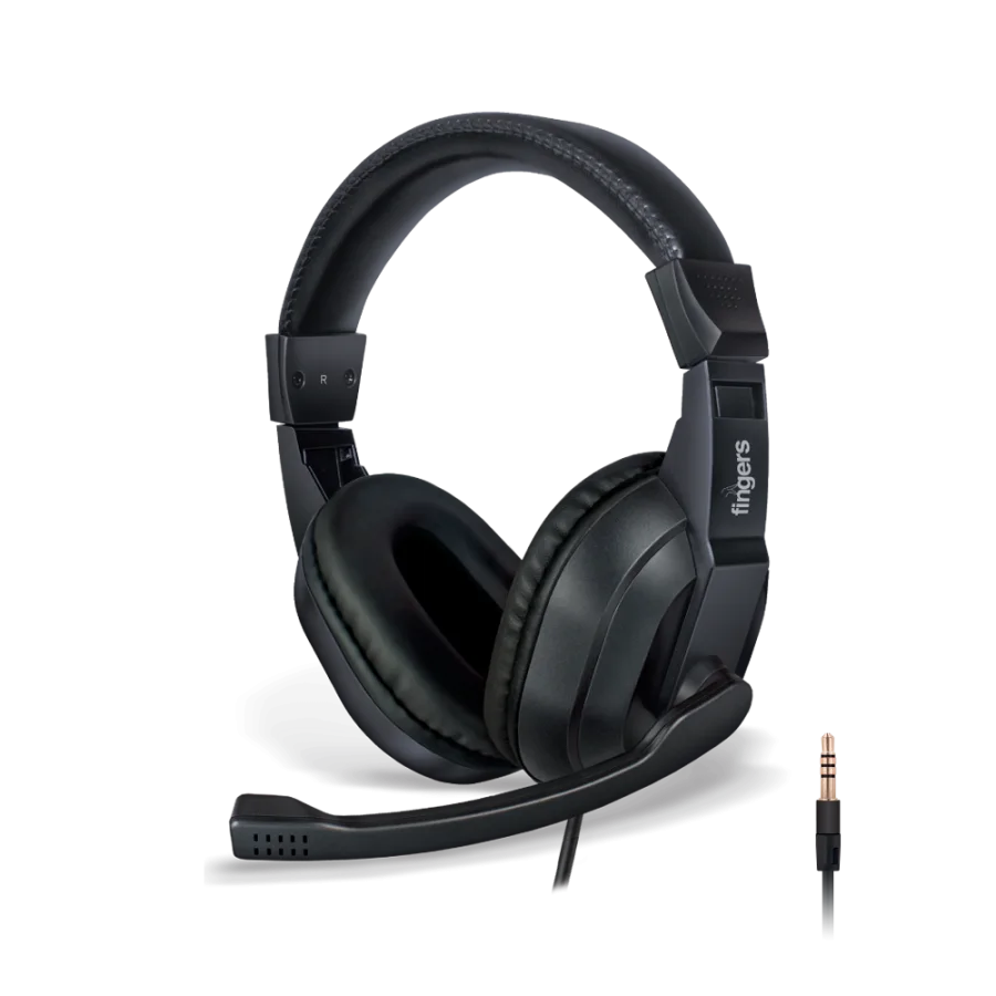 FINGERS S10 Wired Headset | Clear Sound & Adjustable Mic - AK Infotech