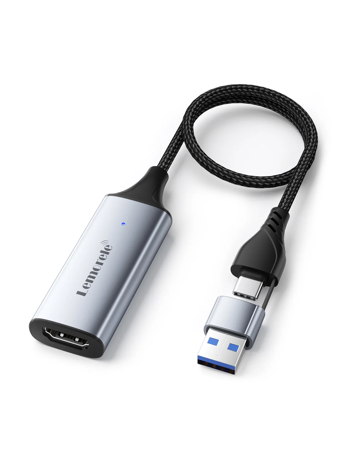 Lemorele USB-C & USB-A HDMI Video Capture Card 1080P@60Hz (AC05)