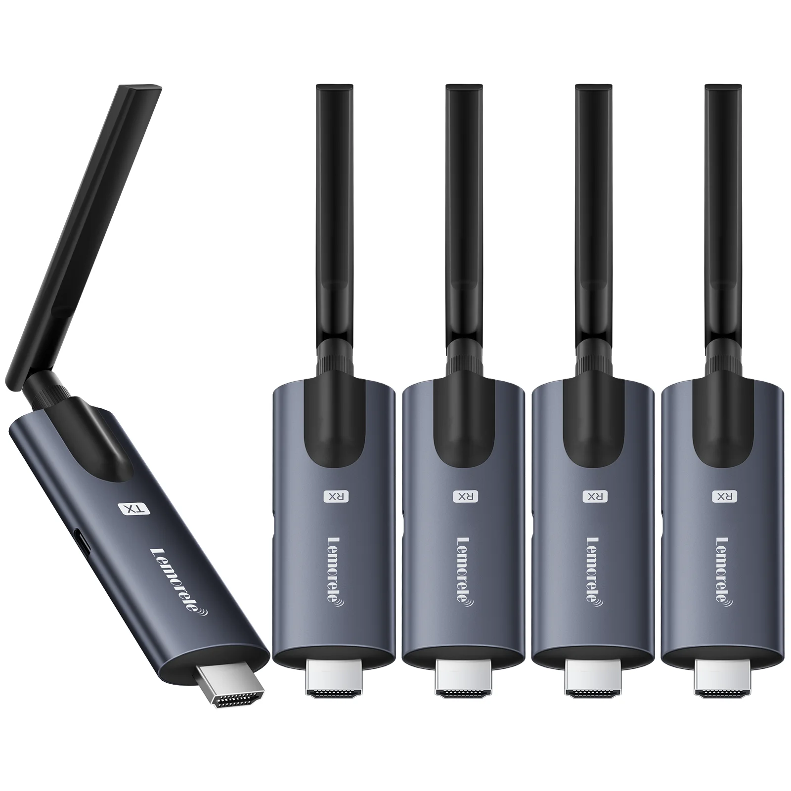 Lemorele Wireless HDMI Transmitter & Receiver Kit With Four Rx 1080P, 200M (R1040)