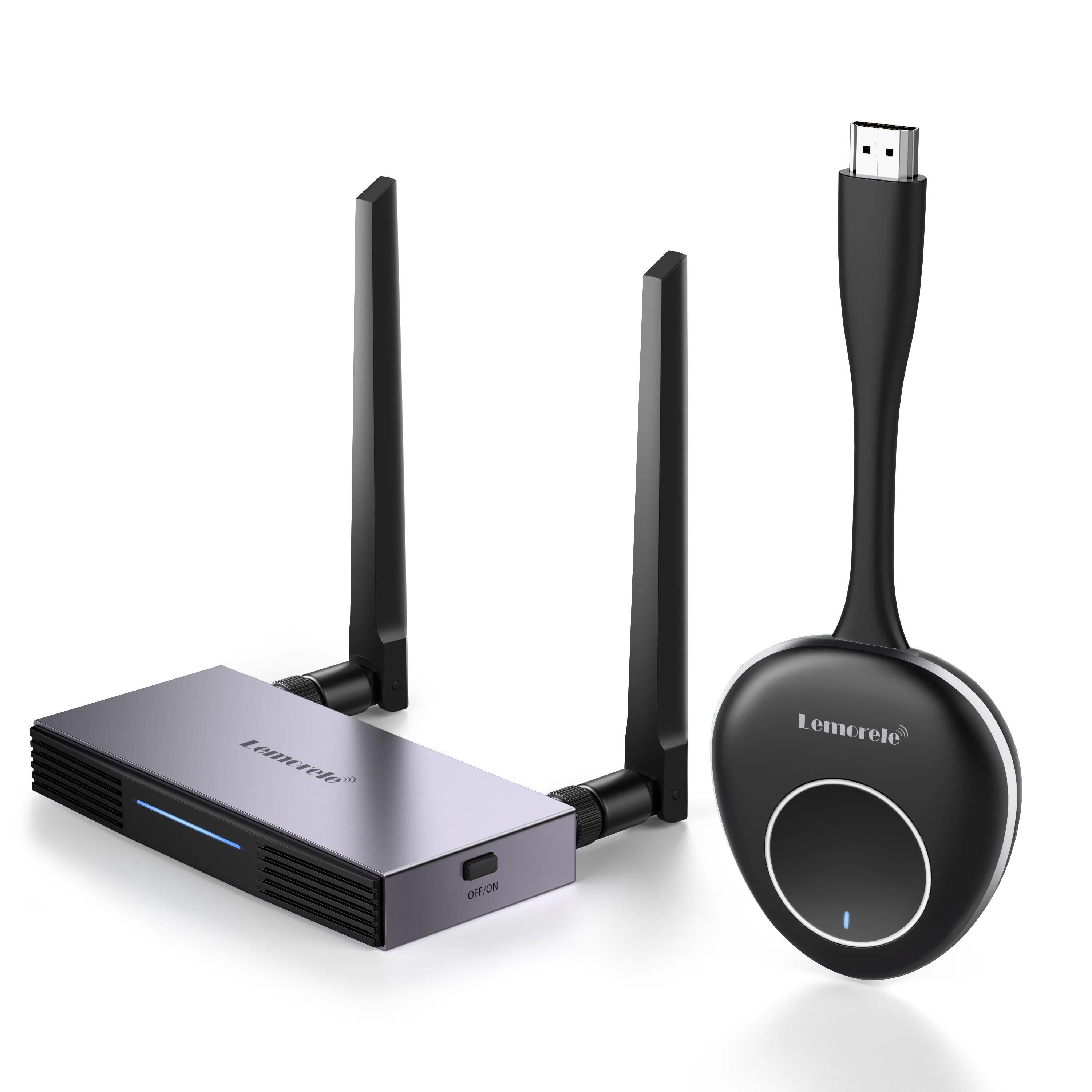 Lemorele Wireless HDMI Transmitter & Receiver Kit With HDMI, Vga & 3.5Mm Audio 1080P, 50M (G50R20)