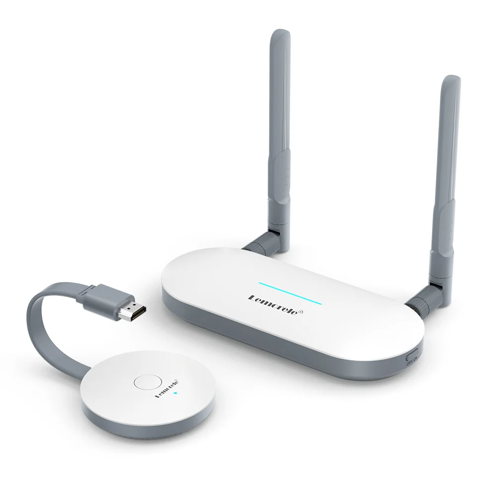 Lemorele Wireless HDMI Transmitter & Receiver Kit With HDMI, Vga & 3.5Mm Audio 1080P, 50M (G52R1)