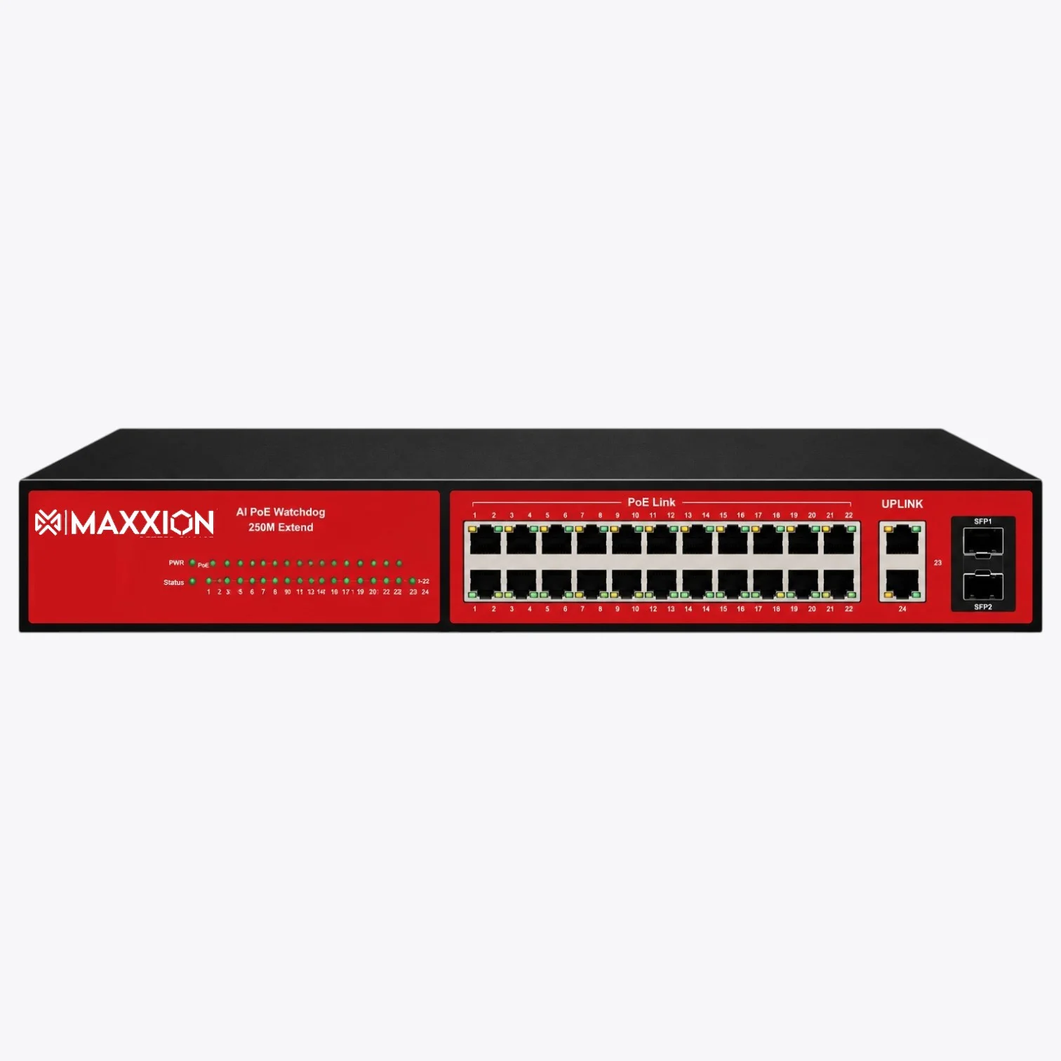 Maxxion 24Port POE Switch Full Gigabit (MX-5242-VS25)