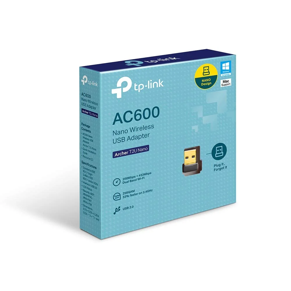 Tp-Link Ac600 Nano Wireless USB Adapter (ARCHER T600U NANO)