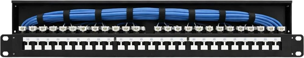 Trionet 1U 19 Inch 24-Port Blank UTP Patch Panel With Rear Cable Management (TN03BPP0324)
