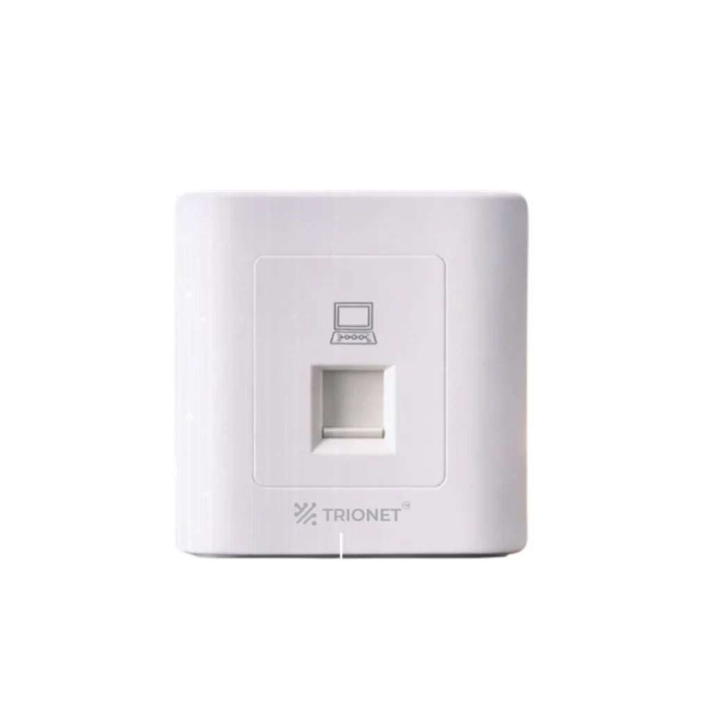 Trionet 86 × 86Mm 1-Port Faceplate, Abs (TN05FP8601N)