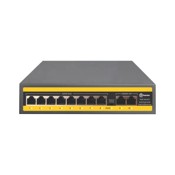 Trueview 8 Port POE Switch 8+2G (T38263-A)